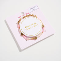 Gold Dipped 'SO LOVED' Elastic Bead Bracelet with Accents