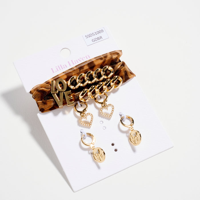 Brown Leopard Shoelaces with Charms – Stylish Sneaker Accent Set