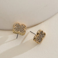 Elegant Pavé Crystal Stud Earrings