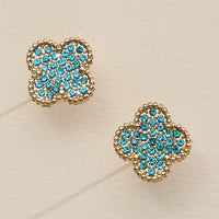 Elegant Pavé Crystal Stud Earrings