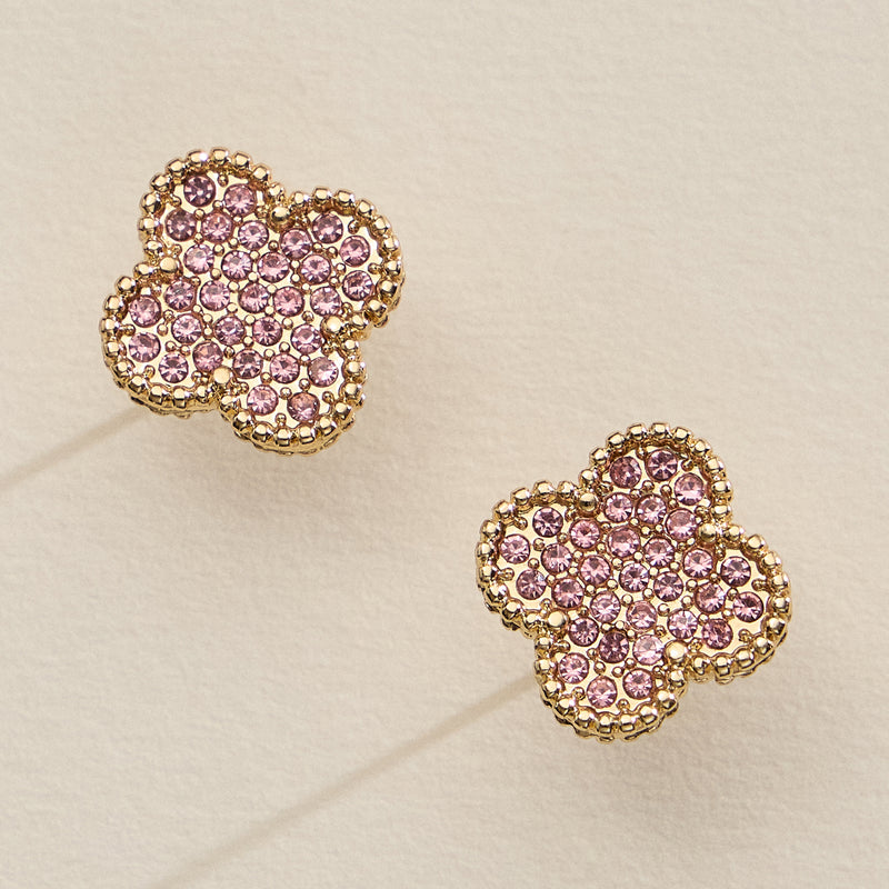 Elegant Pavé Crystal Stud Earrings