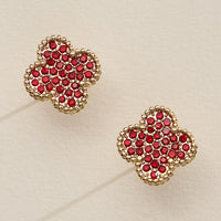 Elegant Pavé Crystal Stud Earrings