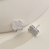 Elegant Pavé Crystal Stud Earrings