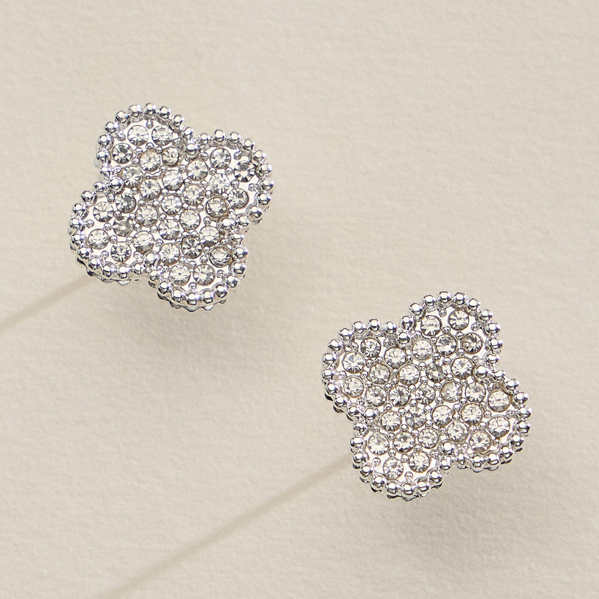 Elegant Pavé Crystal Stud Earrings