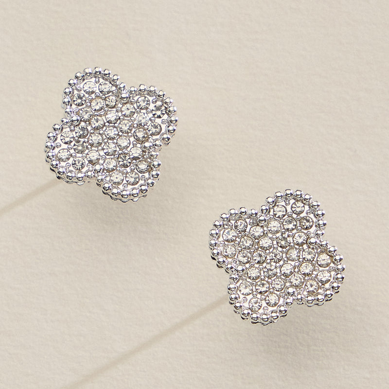Elegant Pavé Crystal Stud Earrings