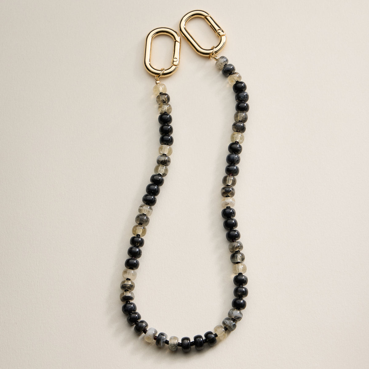 Colorful Beaded Bag Charm with Gold Clasp Trendy Accessory