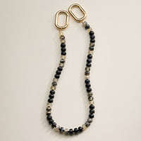 Colorful Beaded Bag Charm with Gold Clasp Trendy Accessory