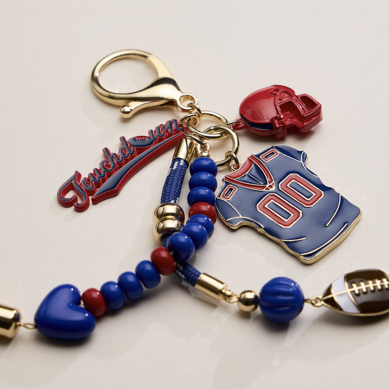 NFL Team Keychain – Football Jersey, Helmet, Touchdown Charm & Tassel Bag Accessory
