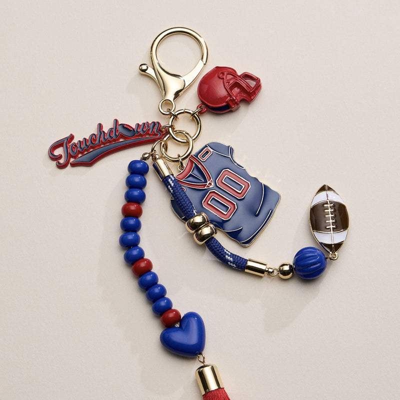 NFL Team Keychain – Football Jersey, Helmet, Touchdown Charm & Tassel Bag Accessory