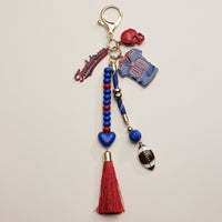 NFL Team Keychain – Football Jersey, Helmet, Touchdown Charm & Tassel Bag Accessory