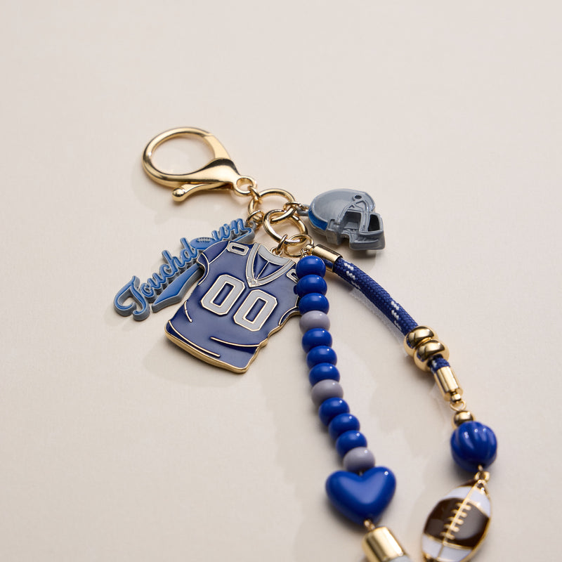NFL Team Keychain – Football Jersey, Helmet, Touchdown Charm & Tassel Bag Accessory