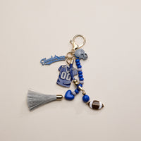 NFL Team Keychain – Football Jersey, Helmet, Touchdown Charm & Tassel Bag Accessory