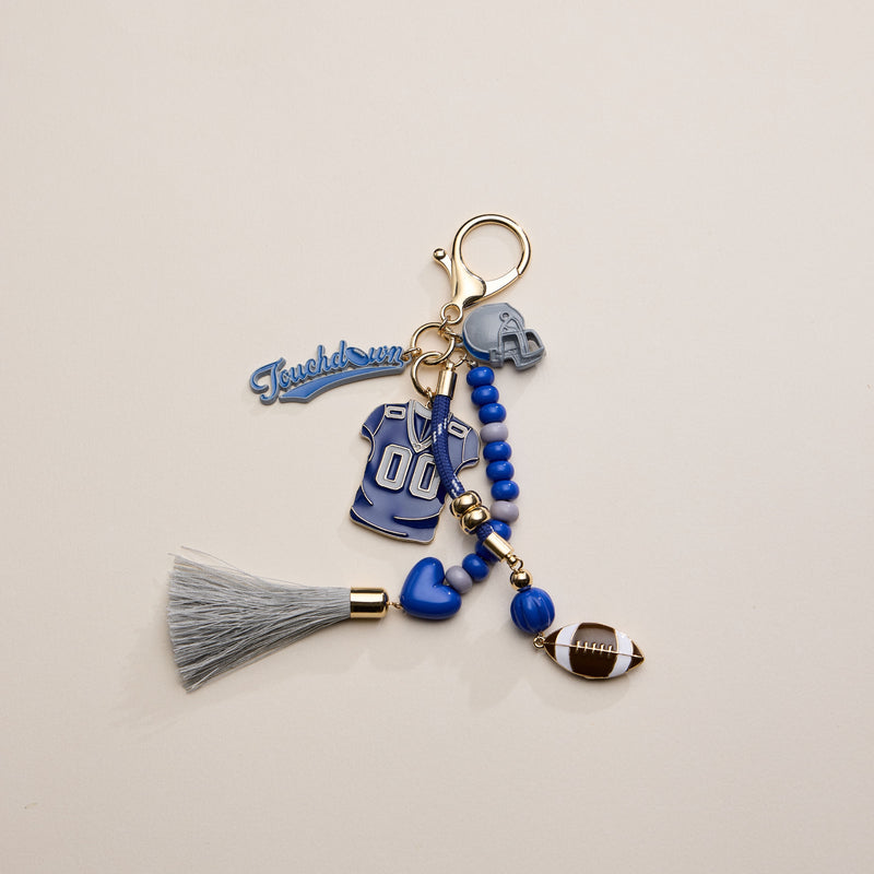 NFL Team Keychain – Football Jersey, Helmet, Touchdown Charm & Tassel Bag Accessory