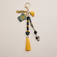 NFL Team Keychain – Football Jersey, Helmet, Touchdown Charm & Tassel Bag Accessory