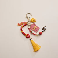 NFL Team Keychain – Football Jersey, Helmet, Touchdown Charm & Tassel Bag Accessory