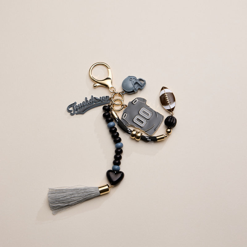 NFL Team Keychain – Football Jersey, Helmet, Touchdown Charm & Tassel Bag Accessory