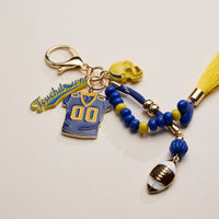 NFL Team Keychain – Football Jersey, Helmet, Touchdown Charm & Tassel Bag Accessory