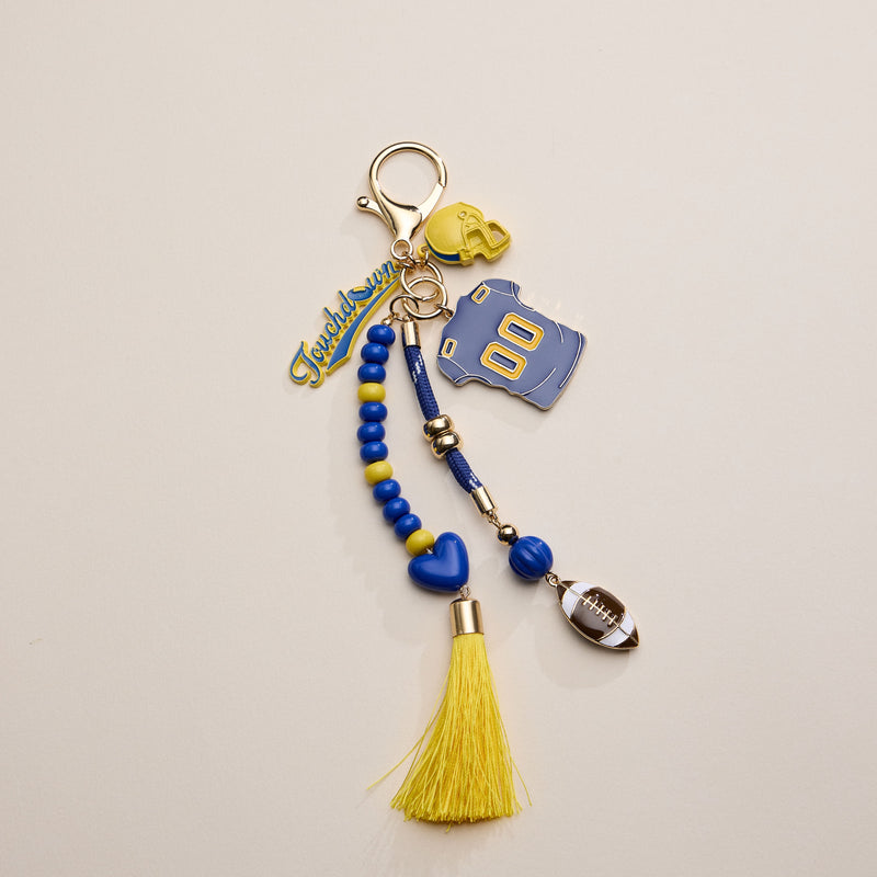 NFL Team Keychain – Football Jersey, Helmet, Touchdown Charm & Tassel Bag Accessory
