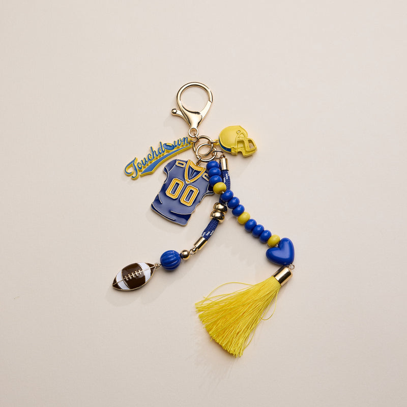 NFL Team Keychain – Football Jersey, Helmet, Touchdown Charm & Tassel Bag Accessory