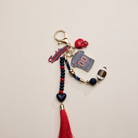 NFL Team Keychain – Football Jersey, Helmet, Touchdown Charm & Tassel Bag Accessory