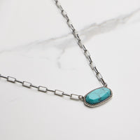 Natural Turquoise Pendant Necklace