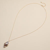 Iridescent Cloud-Shaped Pendant Necklace