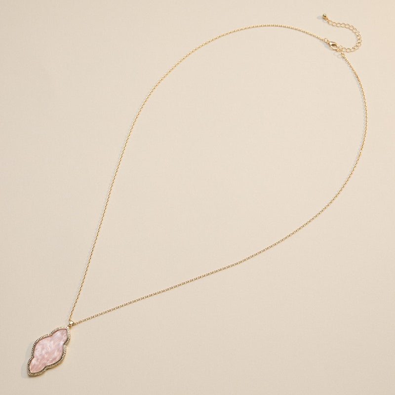 Iridescent Cloud-Shaped Pendant Necklace