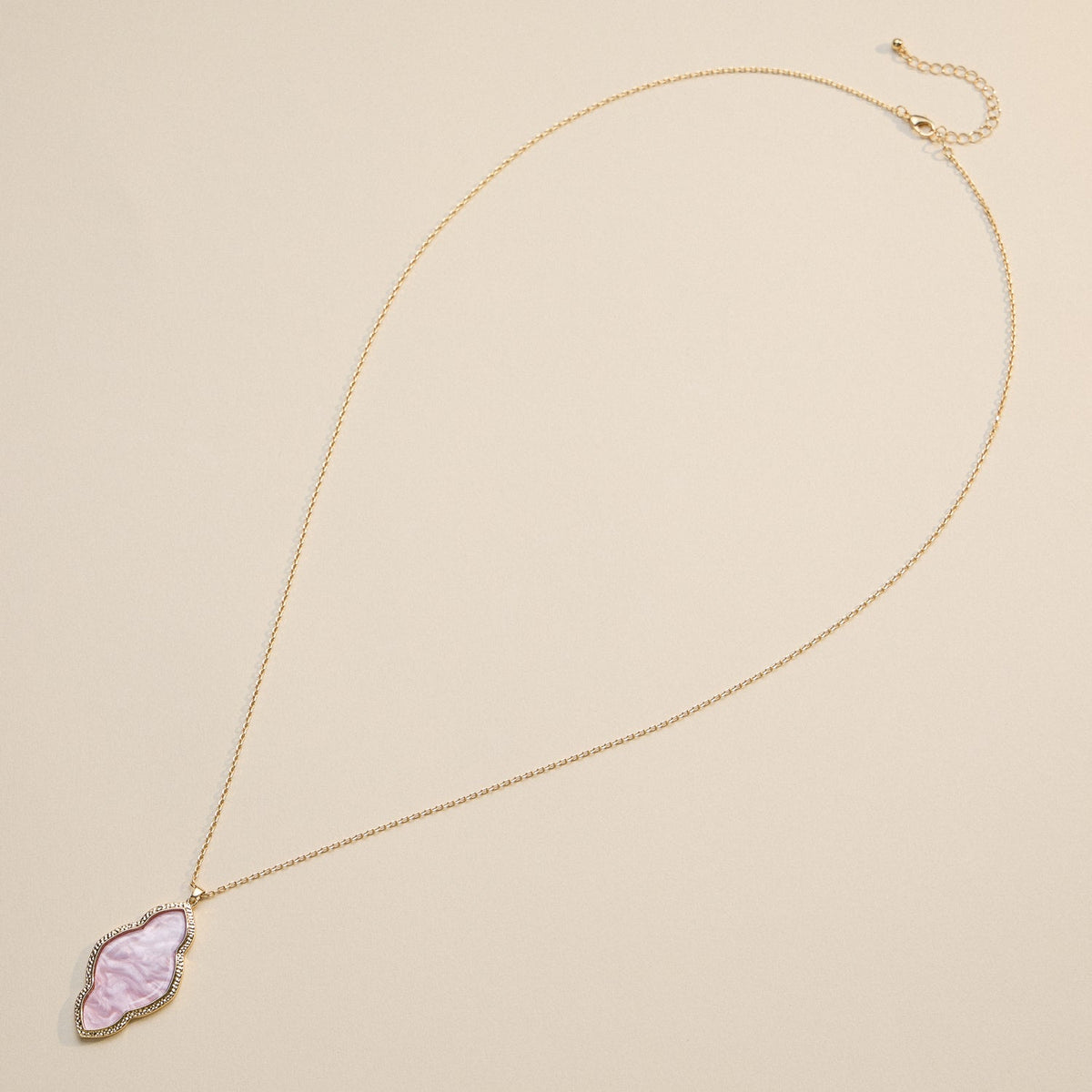 Iridescent Cloud-Shaped Pendant Necklace