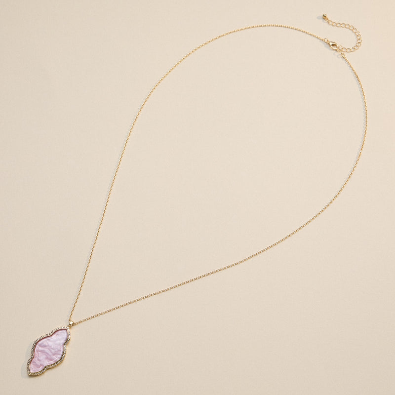 Iridescent Cloud-Shaped Pendant Necklace