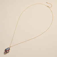 Iridescent Cloud-Shaped Pendant Necklace