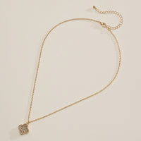 Pavé Crystal Pendant Necklaces with Dainty Beaded Detailing