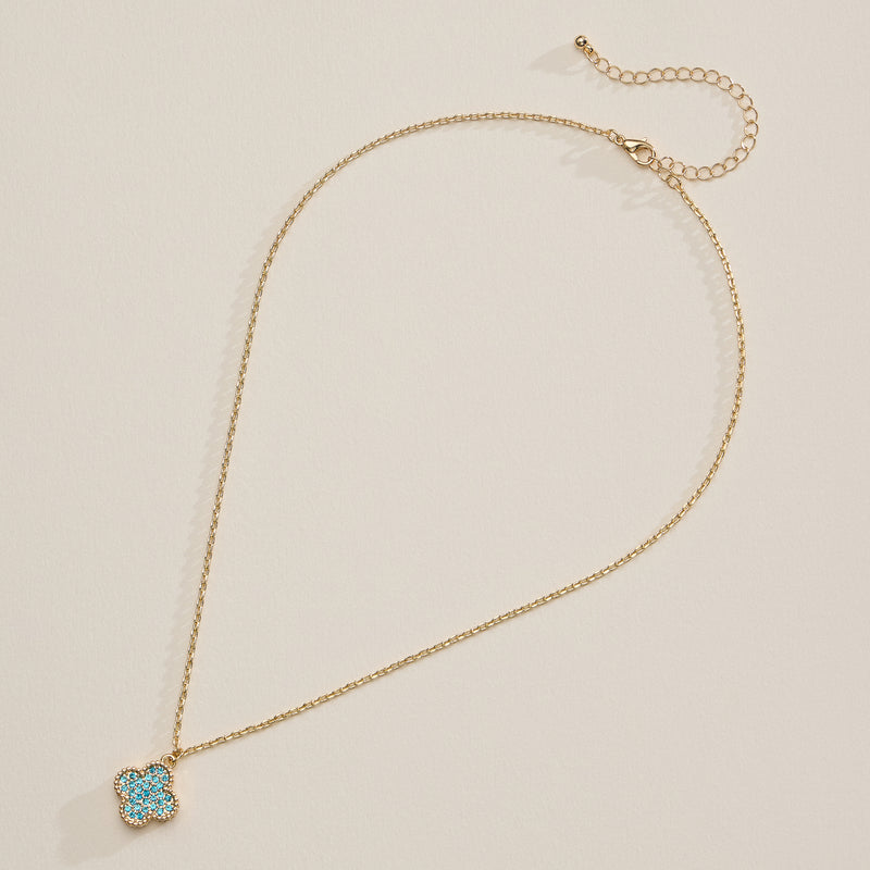 Pavé Crystal Pendant Necklaces with Dainty Beaded Detailing
