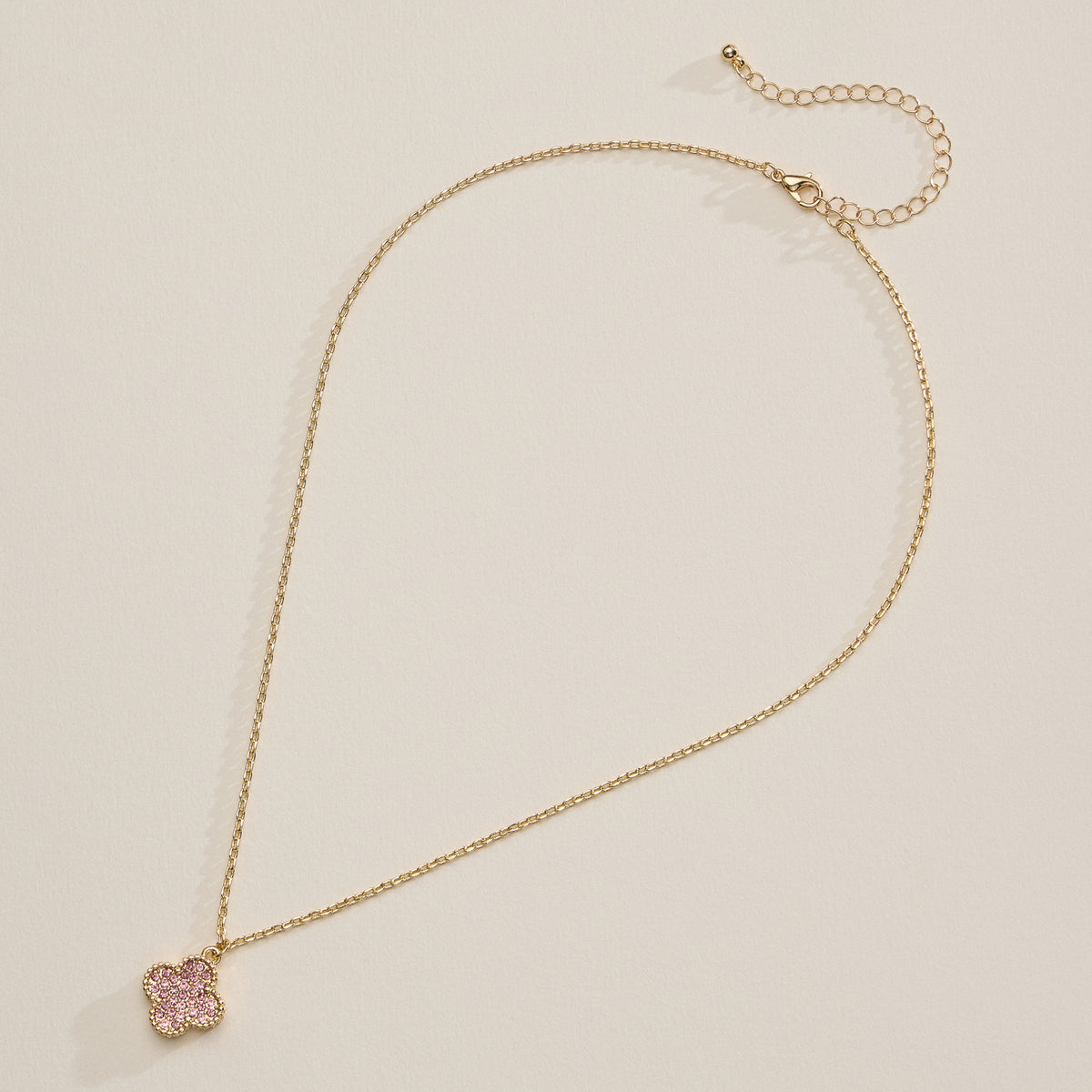 Pavé Crystal Pendant Necklaces with Dainty Beaded Detailing