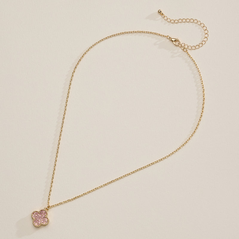 Pavé Crystal Pendant Necklaces with Dainty Beaded Detailing