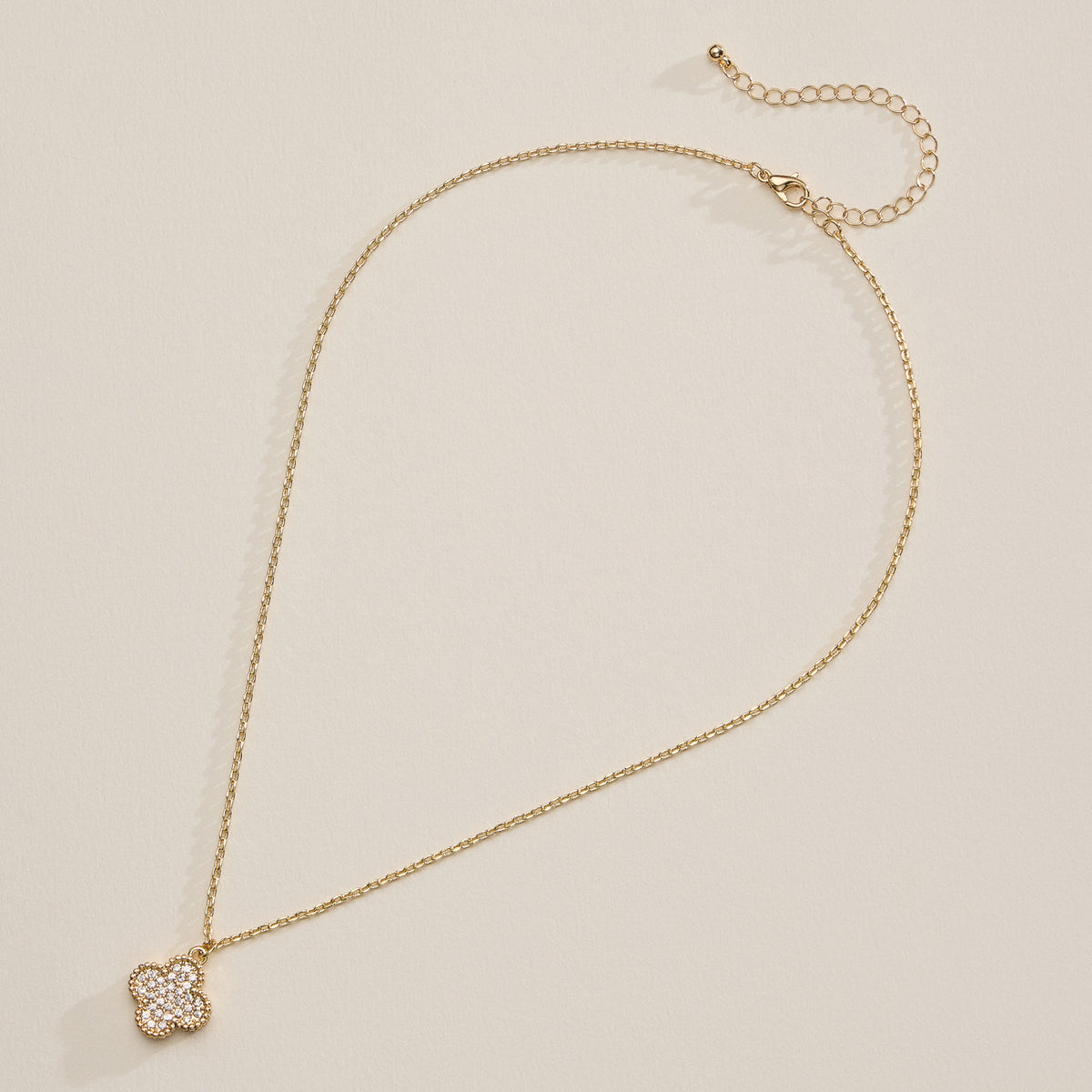 Pavé Crystal Pendant Necklaces with Dainty Beaded Detailing