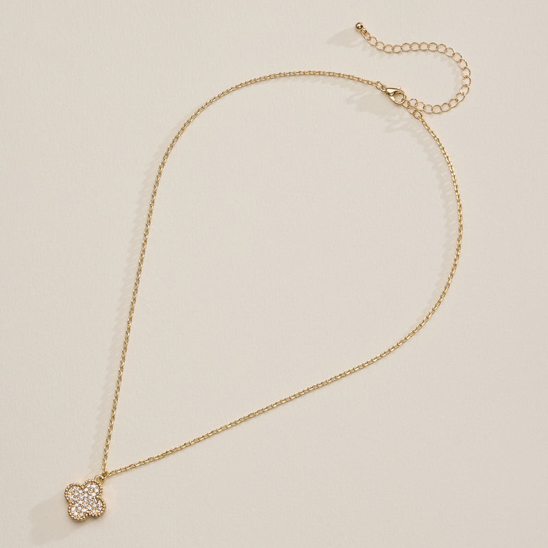 Pavé Crystal Pendant Necklaces with Dainty Beaded Detailing