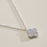 Pavé Crystal Pendant Necklaces with Dainty Beaded Detailing