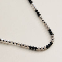 Faceted Glass Beaded Necklace with Gold Clasp