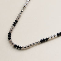 Faceted Glass Beaded Necklace with Gold Clasp