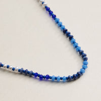 Faceted Glass Beaded Necklace with Gold Clasp
