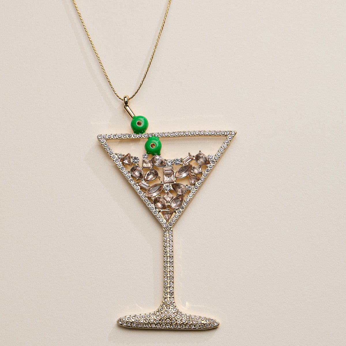 Martini Glass Pendant Necklace – Sparkling Cocktail Jewelry