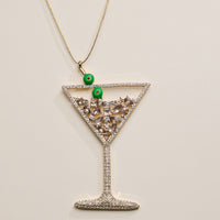 Martini Glass Pendant Necklace – Sparkling Cocktail Jewelry