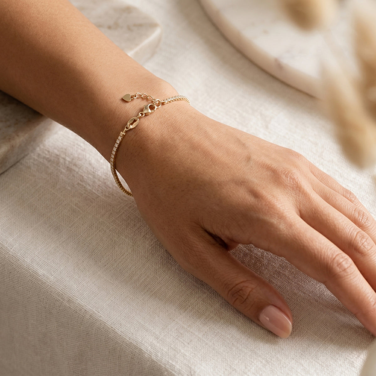 Gold Filled Minimalist CZ Tennis Bracelet