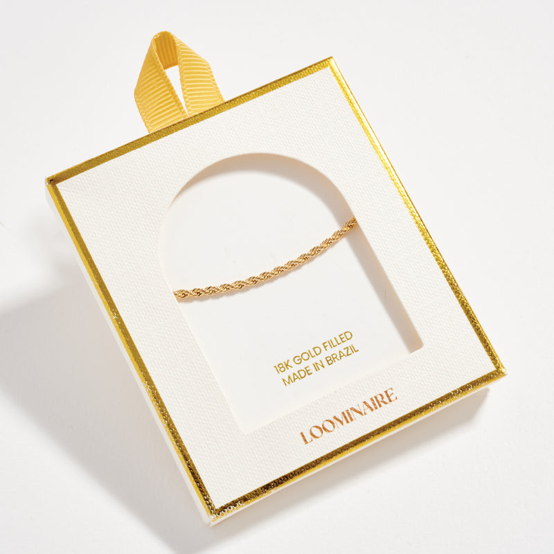 Gold Filled Rope Chain Bracelet – Classic Twisted Link