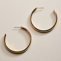 Gold Filled Textured Hoop Earrings – Sleek Open Hoops