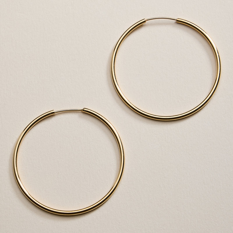Gold Filled Classic Hoop Earrings