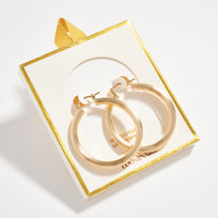 Gold Filled Ribbed Hoop Earrings