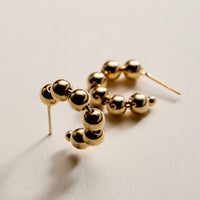 Gold Filled Beaded Hoop Earrings – 20mm, 30mm, 40mm