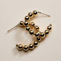 Gold Filled Beaded Hoop Earrings – 20mm, 30mm, 40mm