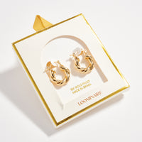 Gold Filled Braided Hoop Earrings